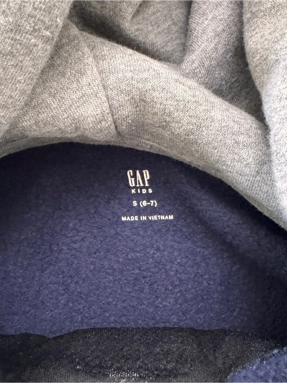 GAP Kids Navy, Maroon & Gray Colorblock Hoodie